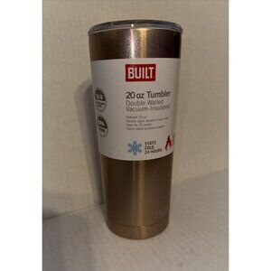 NEW -Built 20-Ounce Double-Wall Stainless Steel Tumbler in Pretty Rose Gold